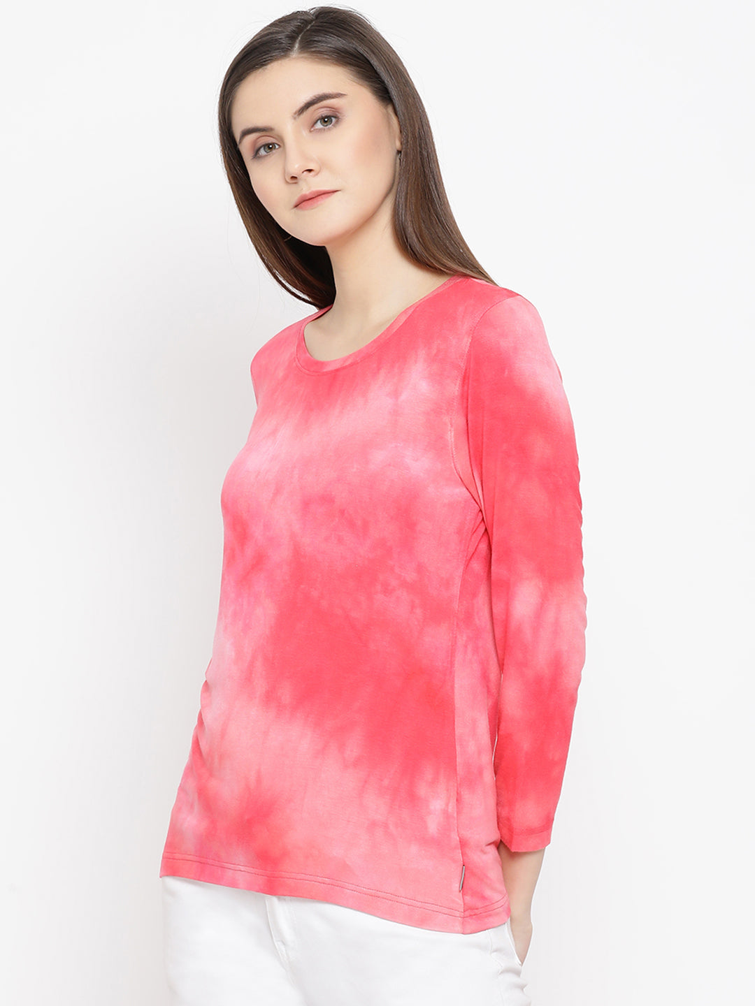 Pink Round Neck T-Shirt - Women T-Shirts