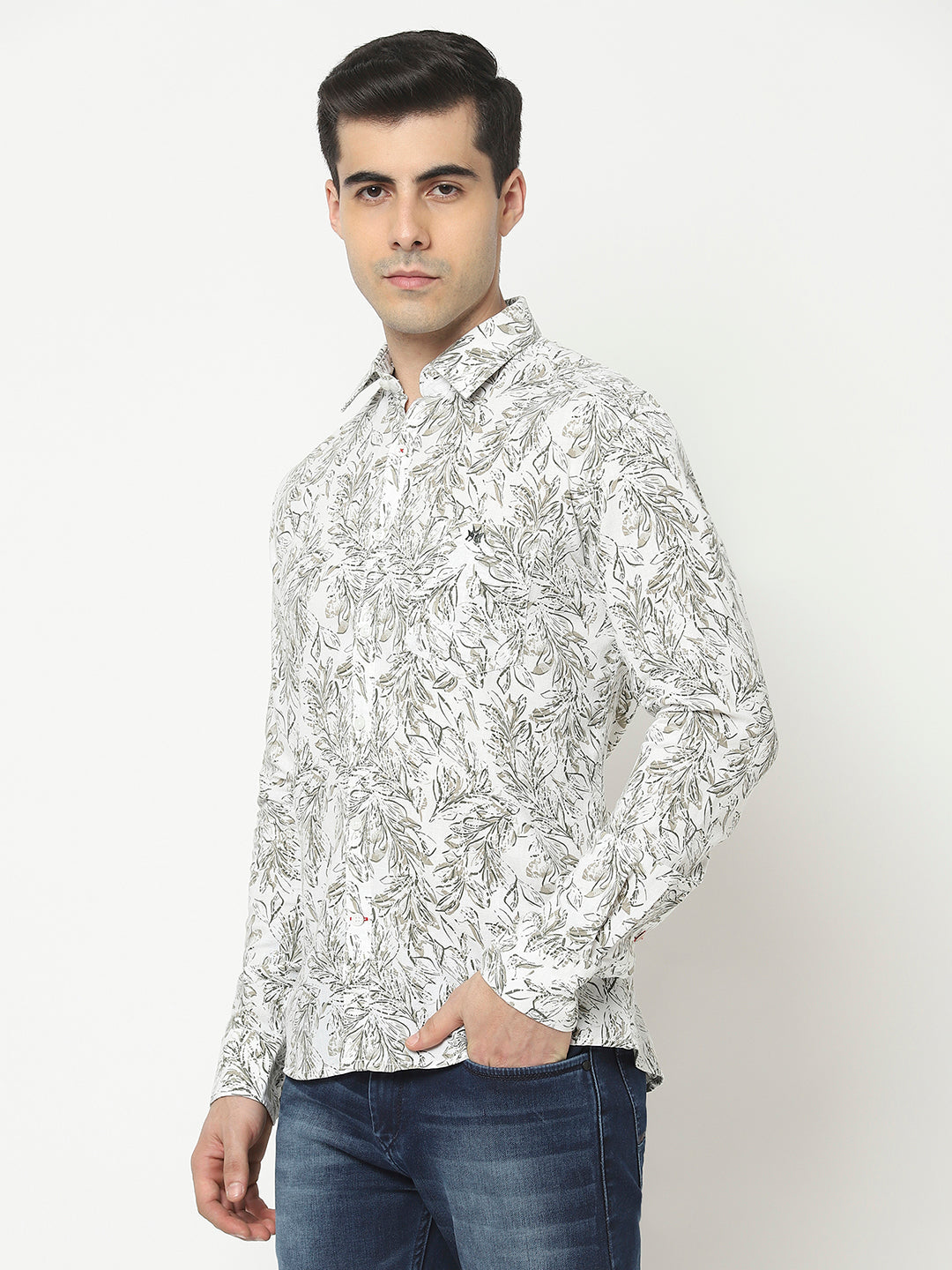  White Shirt in Floral Print