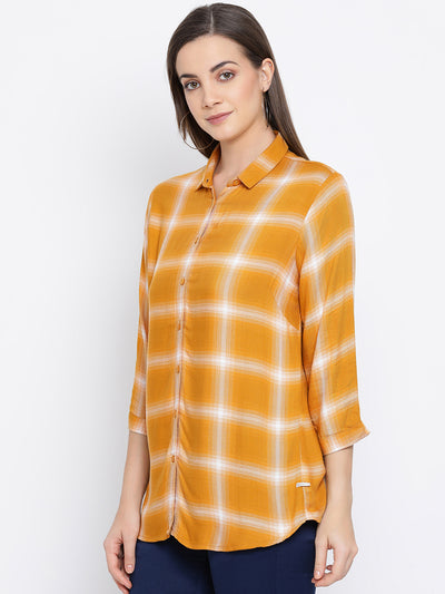 Checked Button up Shirt - Women Shirts