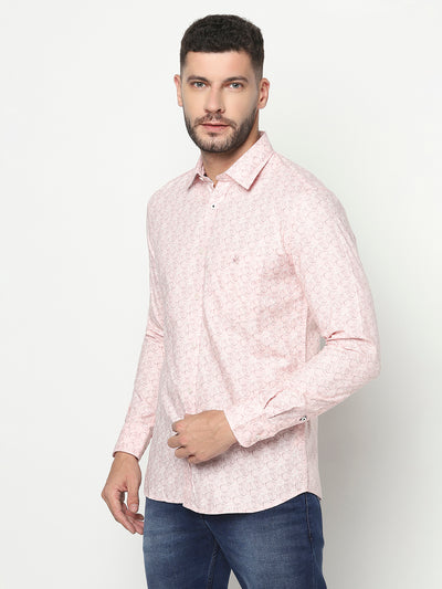 Pink Abstract Shirt-Men Shirts-Crimsoune Club