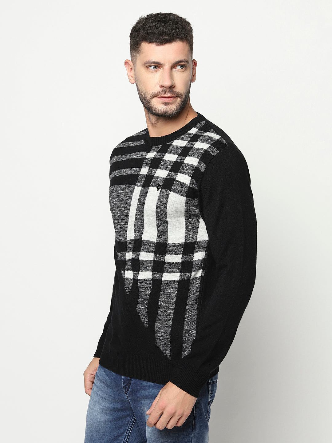Abstract Print Sweater-Men Sweaters-Crimsoune Club