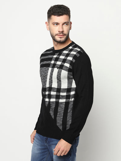 Abstract Print Sweater-Men Sweaters-Crimsoune Club