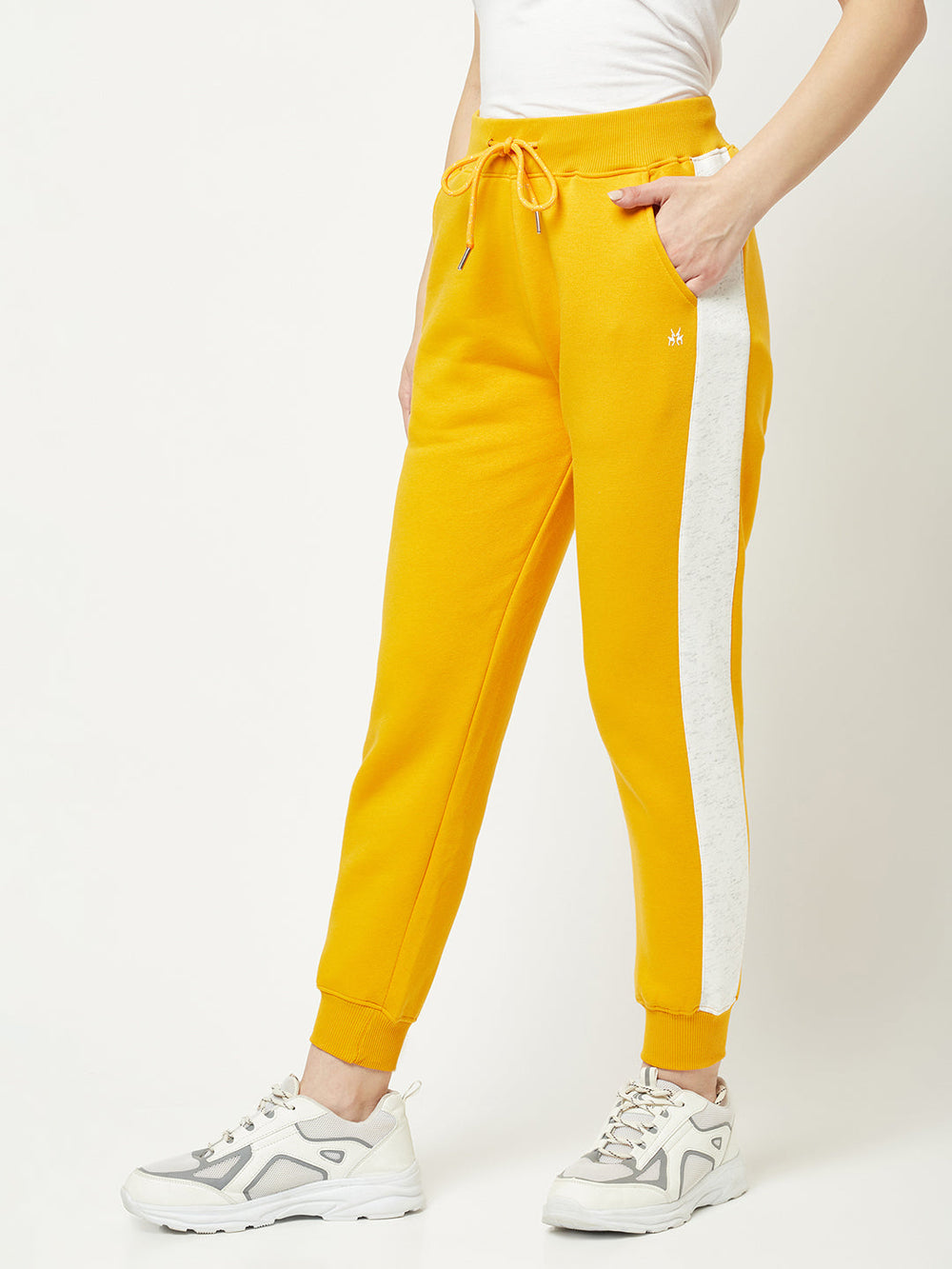  Yellow Colour-Blocked Joggers