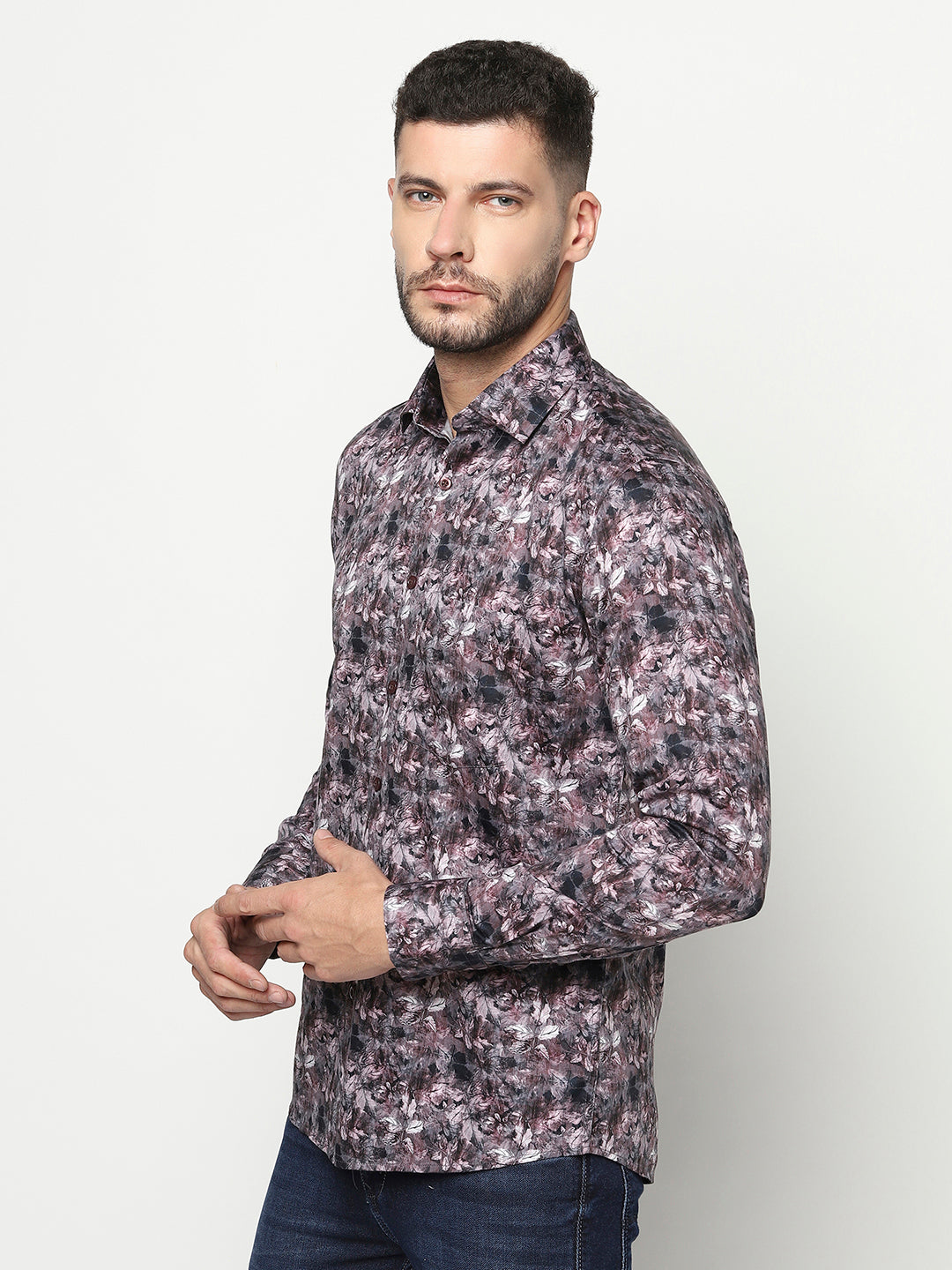 Multi-Colour Floral Shirt-Men Shirts-Crimsoune Club