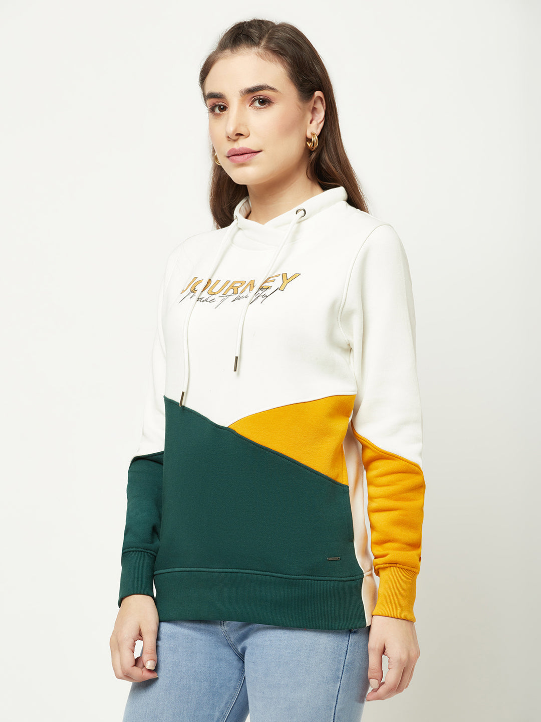  Multi-Colour Colour-Blocked Sweatshirt