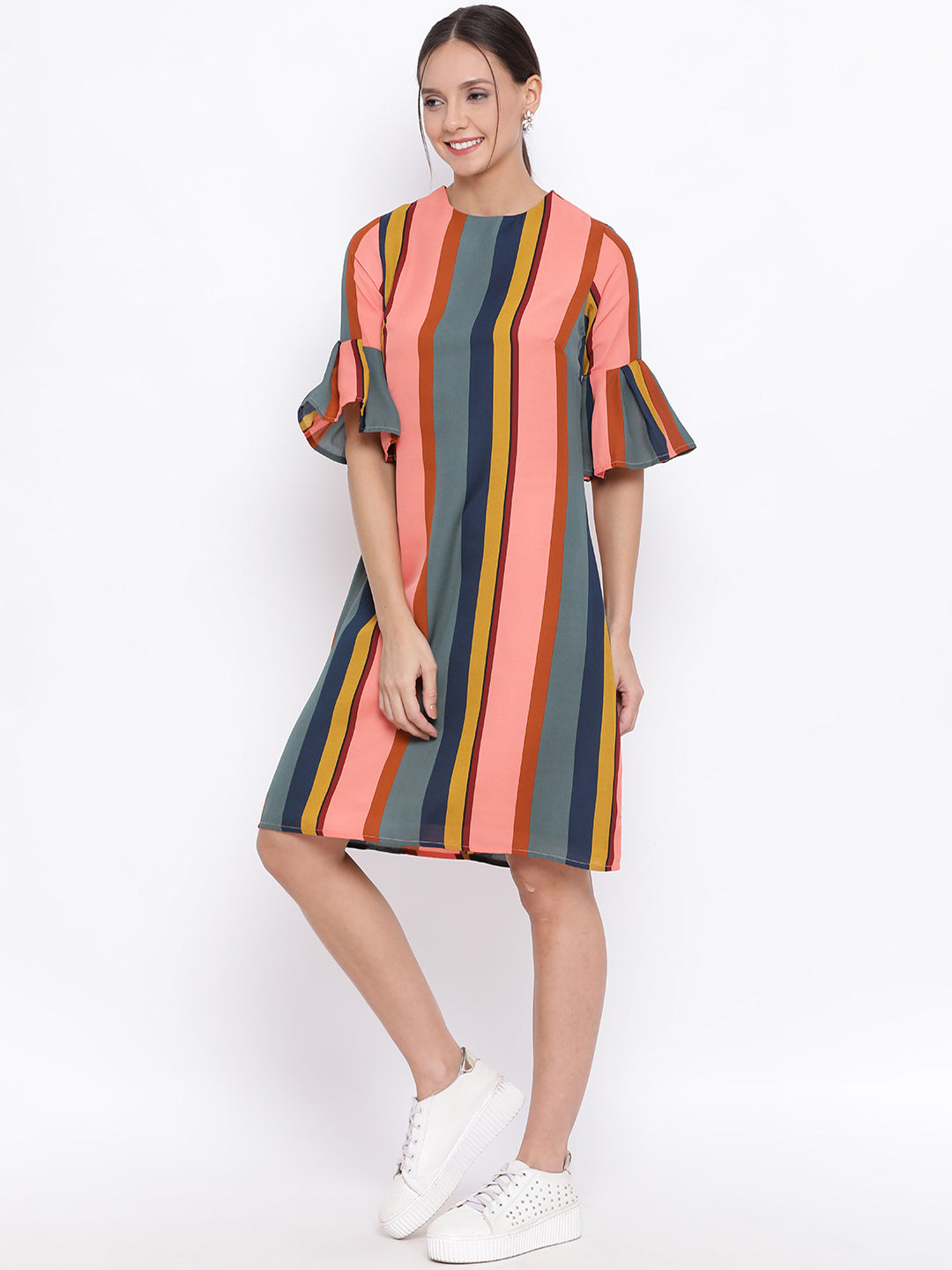 Multicolour Striped Dress - Women Dresses