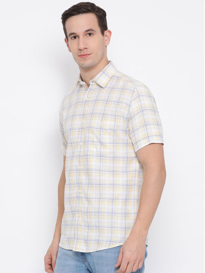 Checked Half Sleeve Slim Fit shirt - Men Shirts