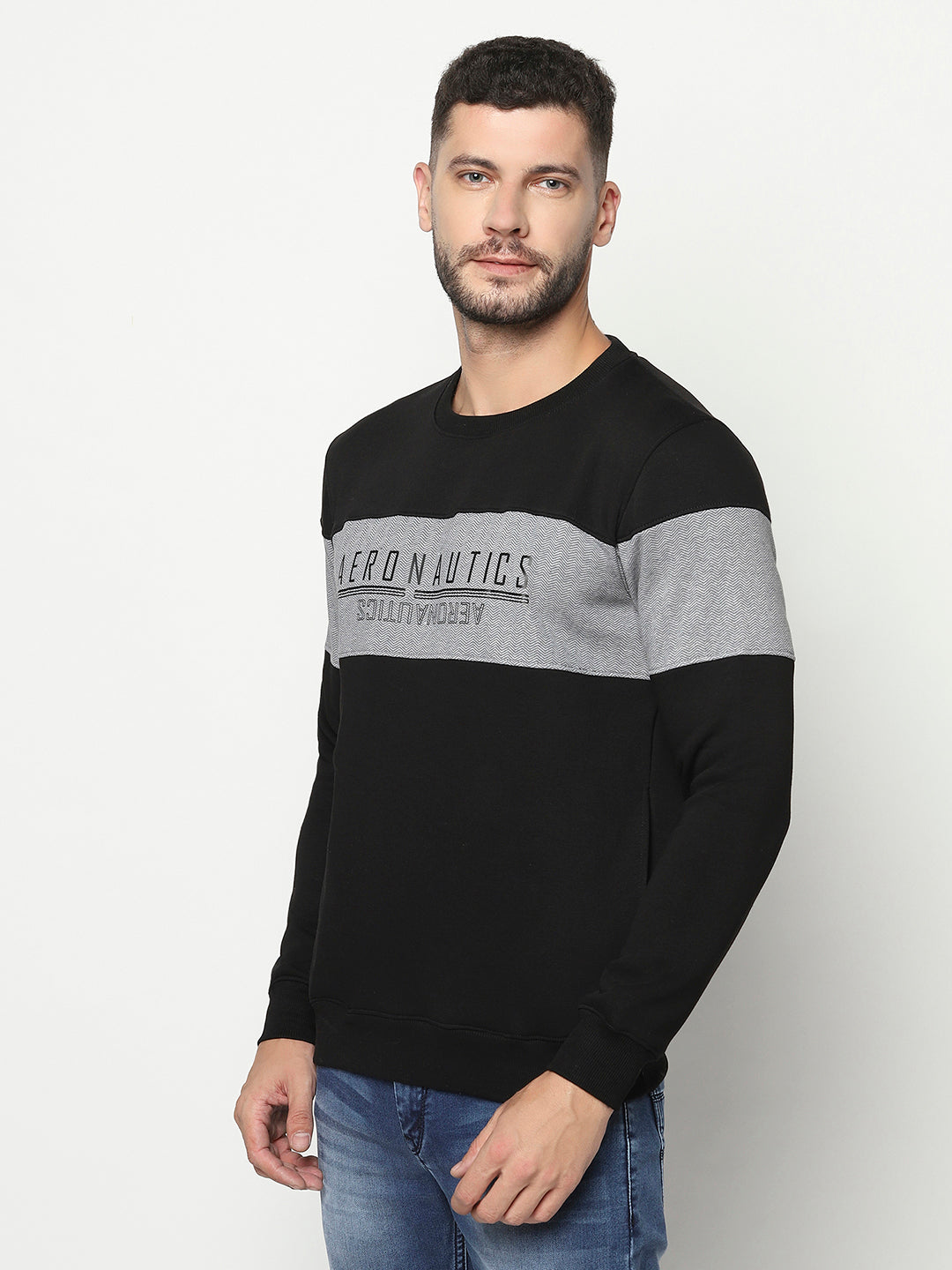 Colour-Block Typographic Sweatshirt 