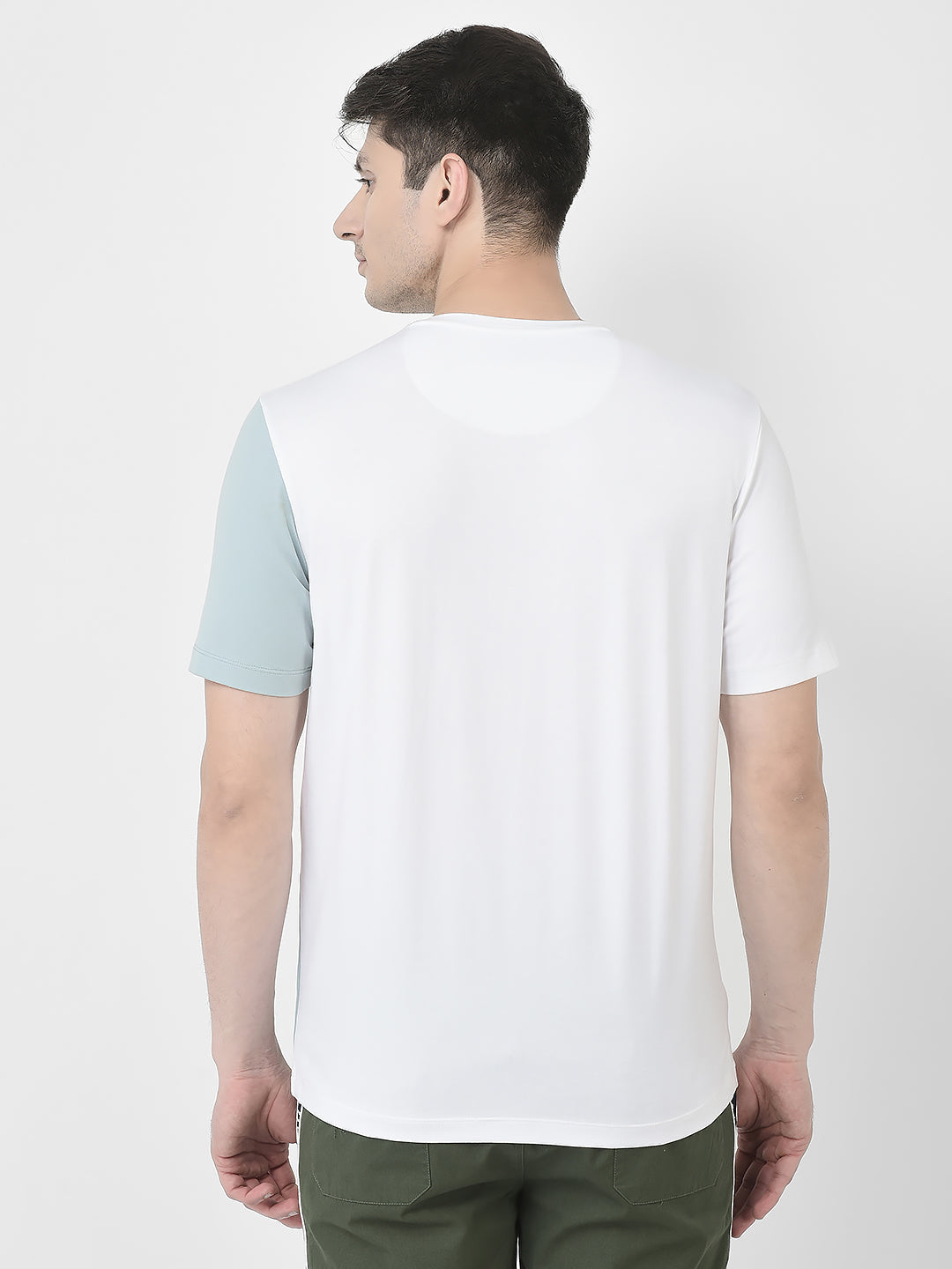  Blue Colour-Blocked T-Shirt