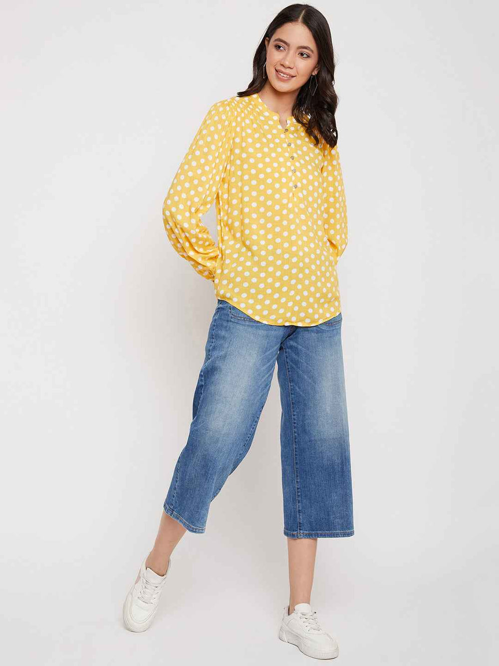 Yellow Polka Dots Tops