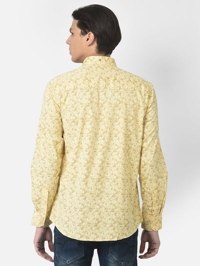 Yellow Shirt in Floral Print 
