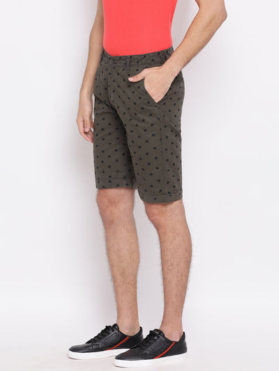 Grey Printed shorts - Men Shorts