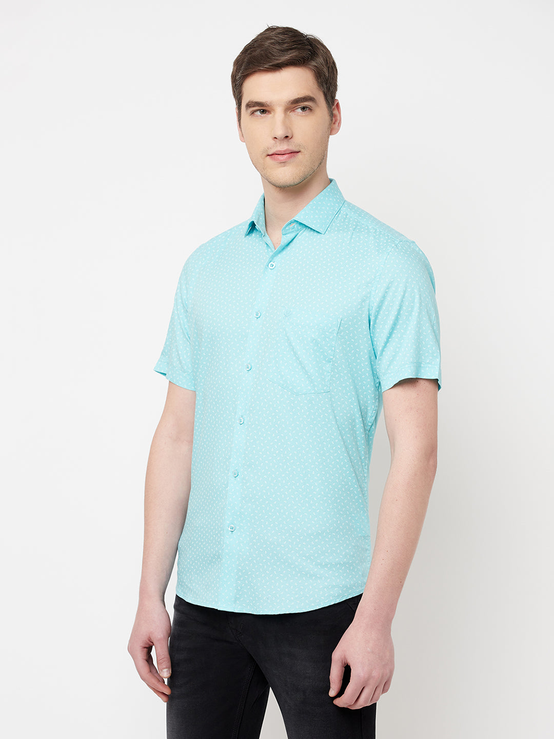 Green Printed Casual Shirt - Men Shirts