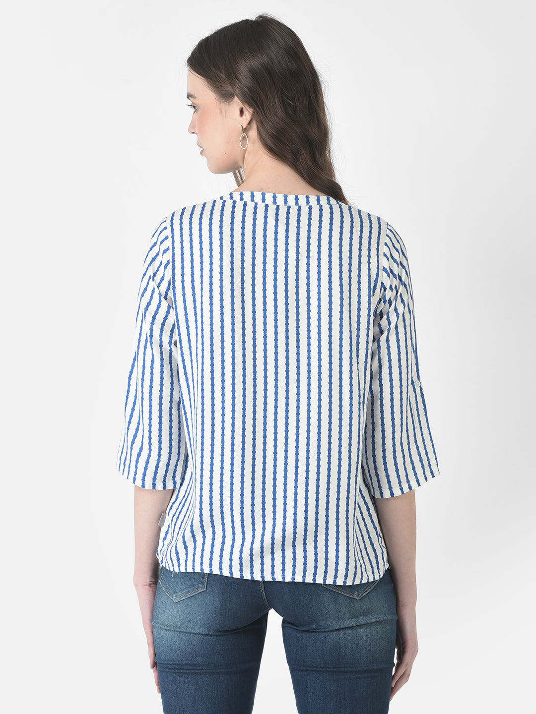  Blue Wriggly Striped Shirt