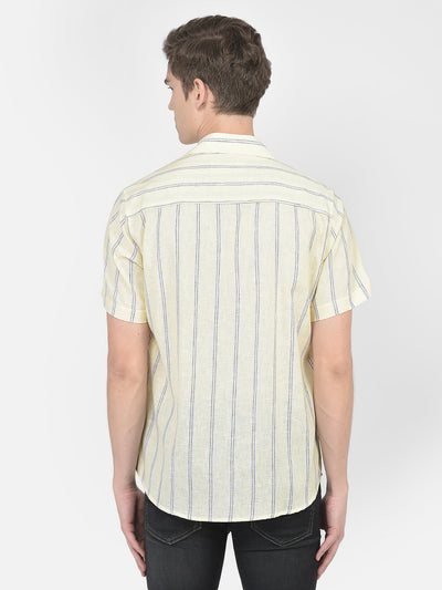  Lemon Yellow Striped Shirt