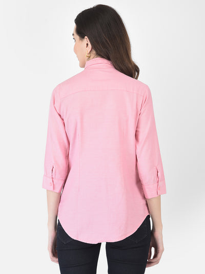 Pink Button-Down Shirt - Women Shirts