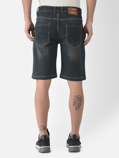 Blue-Grey Denim Shorts - Men Shorts