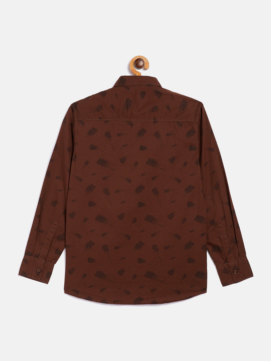 Brown Printed Causal Shirt - Boys Shirts