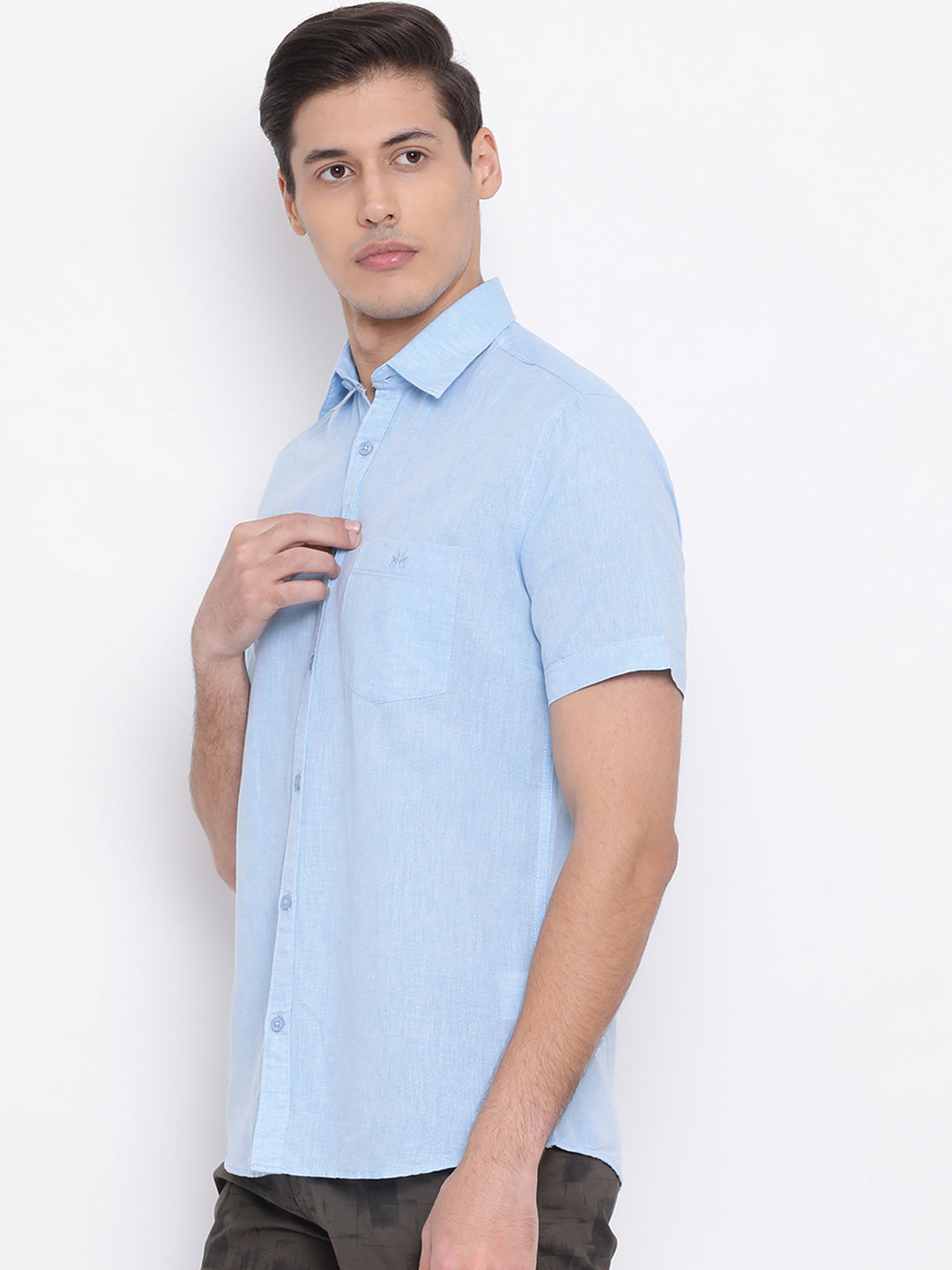 Blue Linen shirt - Men Shirts