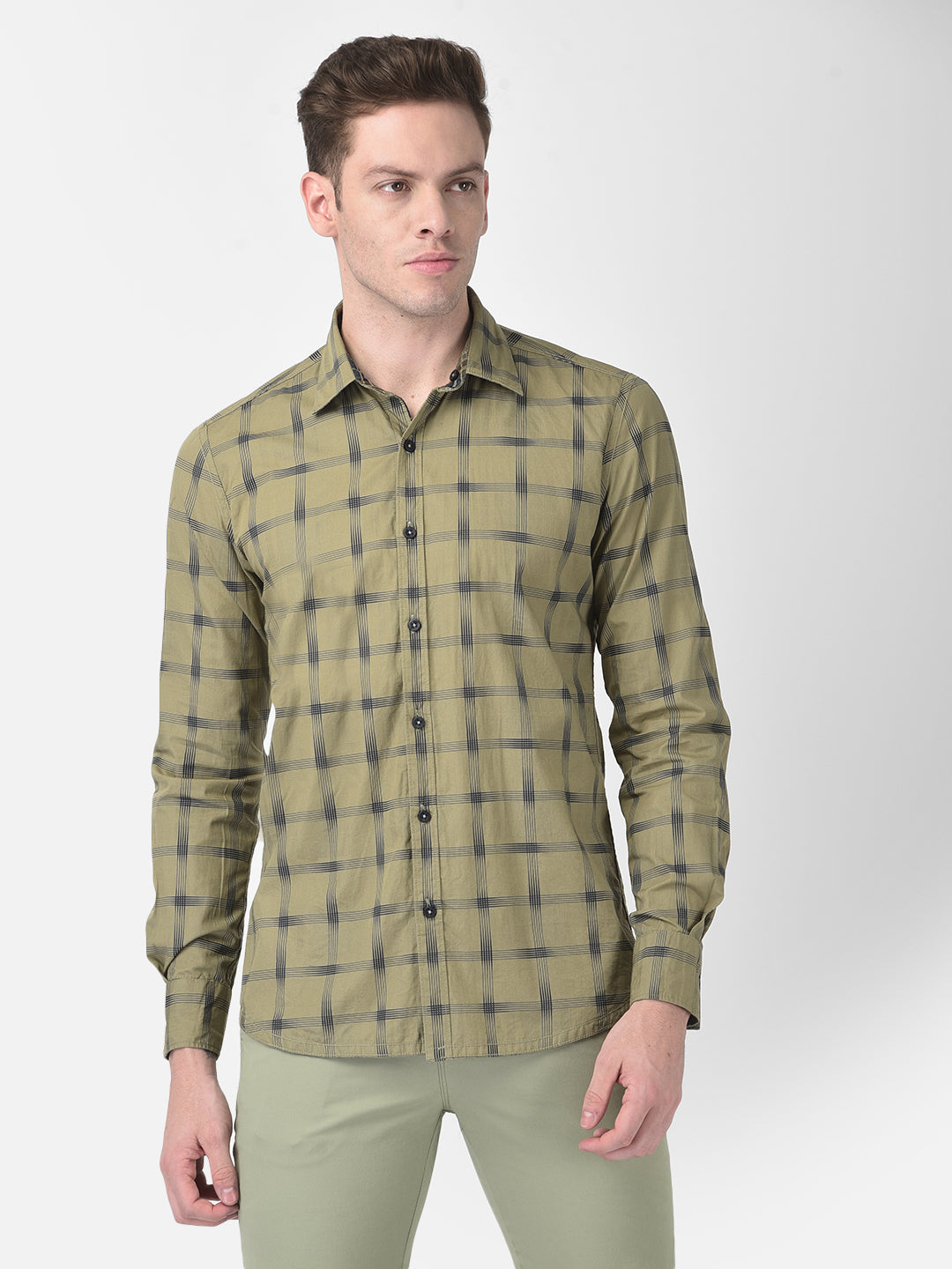 Olive Reversible Shirt-Men Shirts-Crimsoune Club