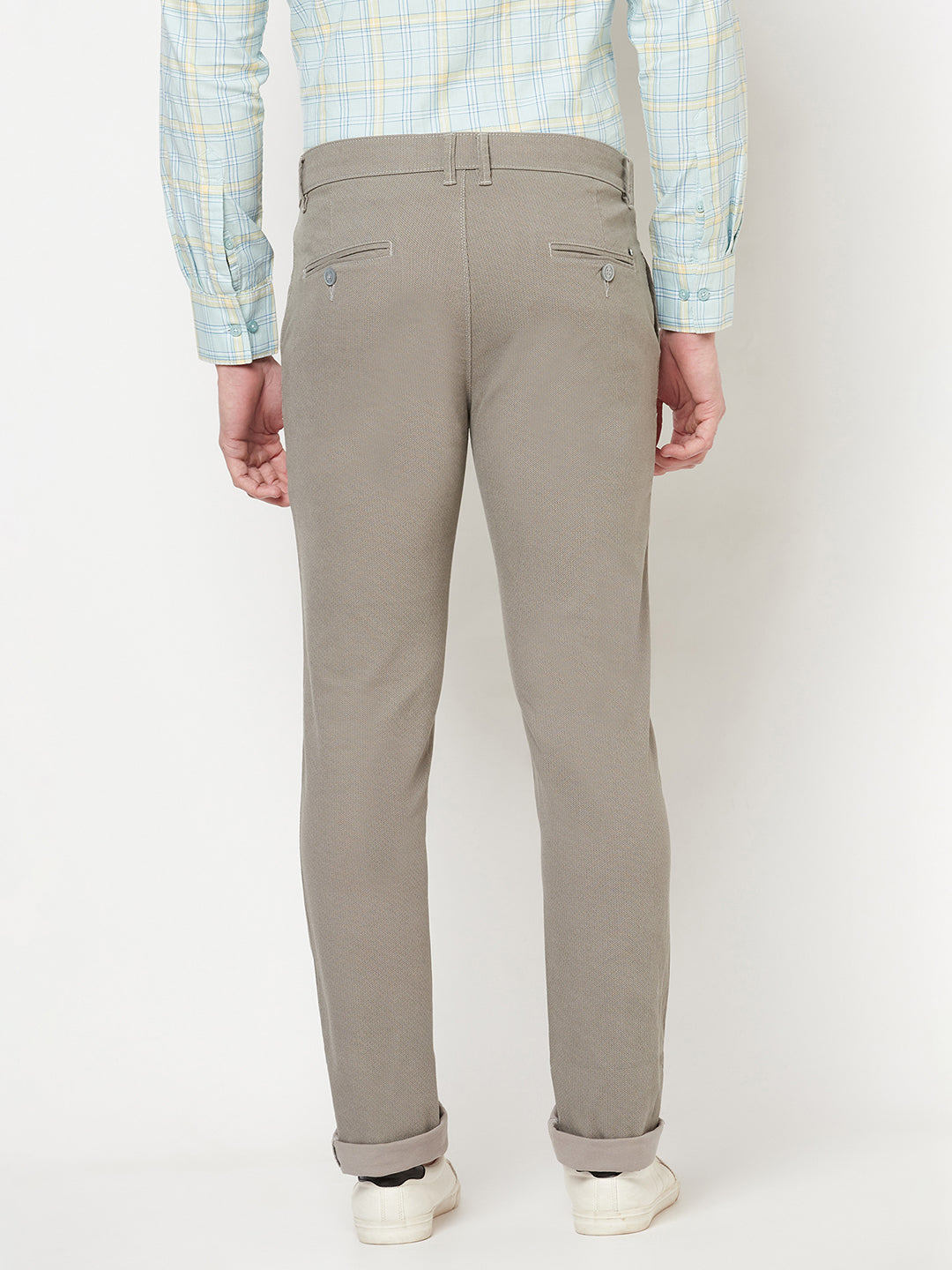 Grey Printed Trousers - Men Trousers