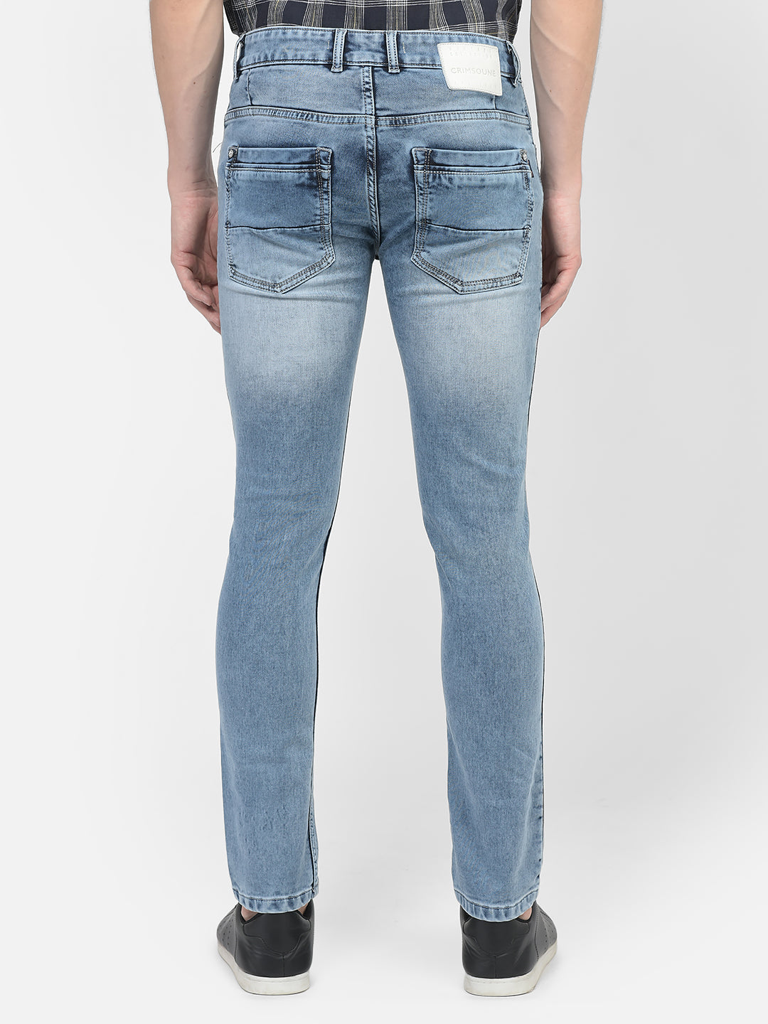  Stone-Washed Light Blue Jeans