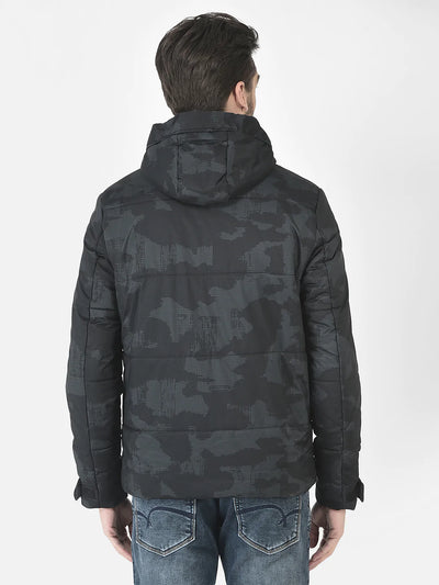  Camouflage Print Padded Jacket 