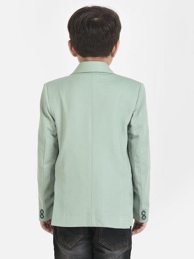 Light Green Blazer with 3 Pocket Styling
