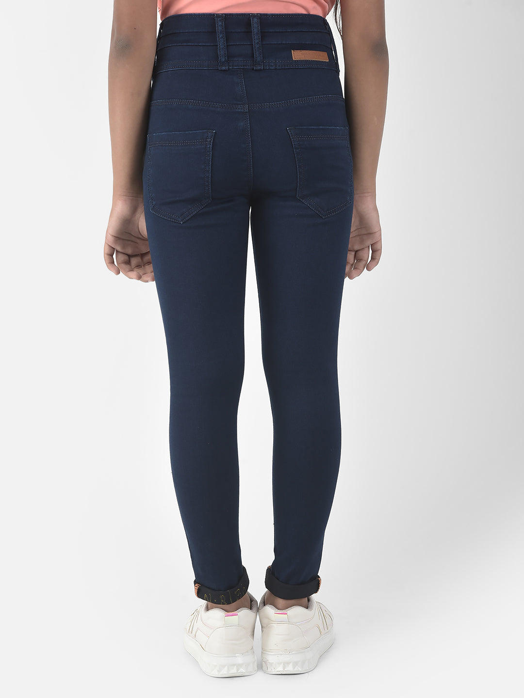  High-Rise Dark Blue Jeans