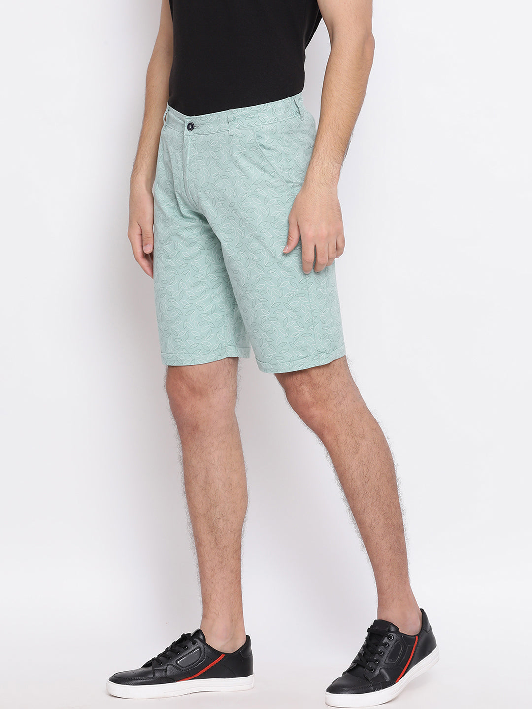 Green Printed Shorts - Men Shorts
