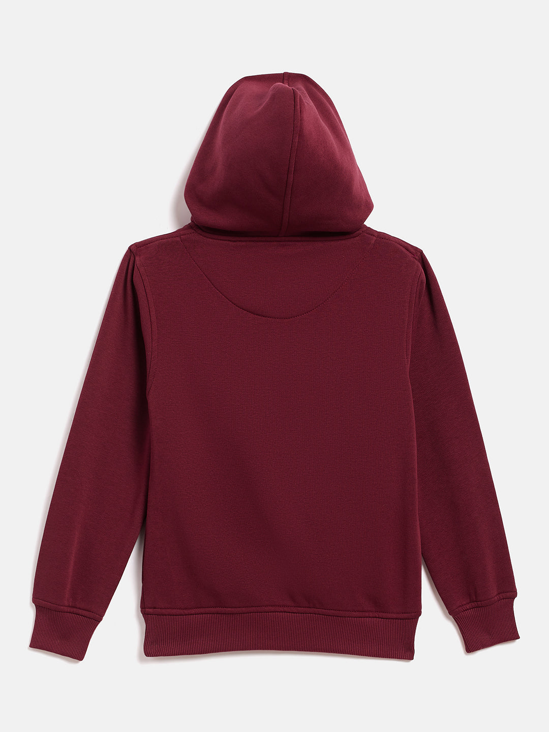 Maroon Printed Hooded Sweatshirt - Girls Sweatshirts