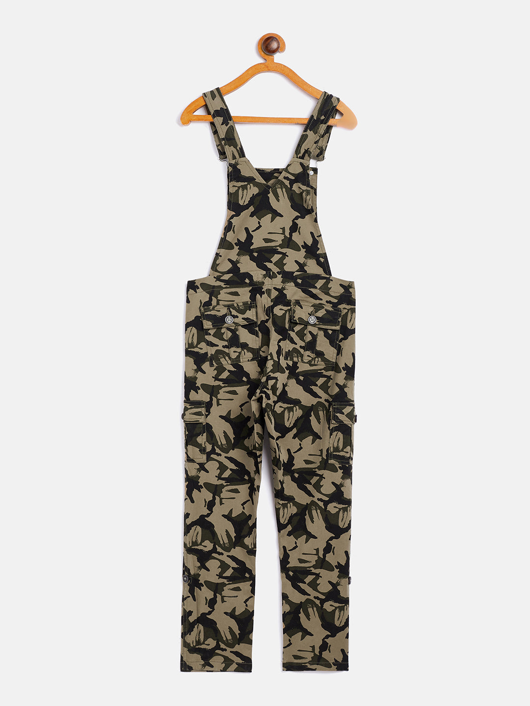 Olive Camouflage Dungarees - Girls Dungarees