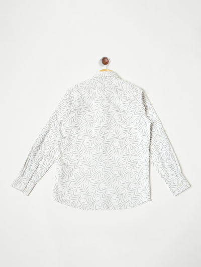 White Floral Shirt - Boys Shirts