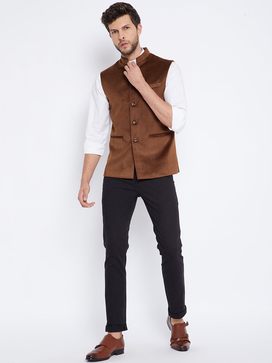 Brown Waistcoat - Men Waist Coat