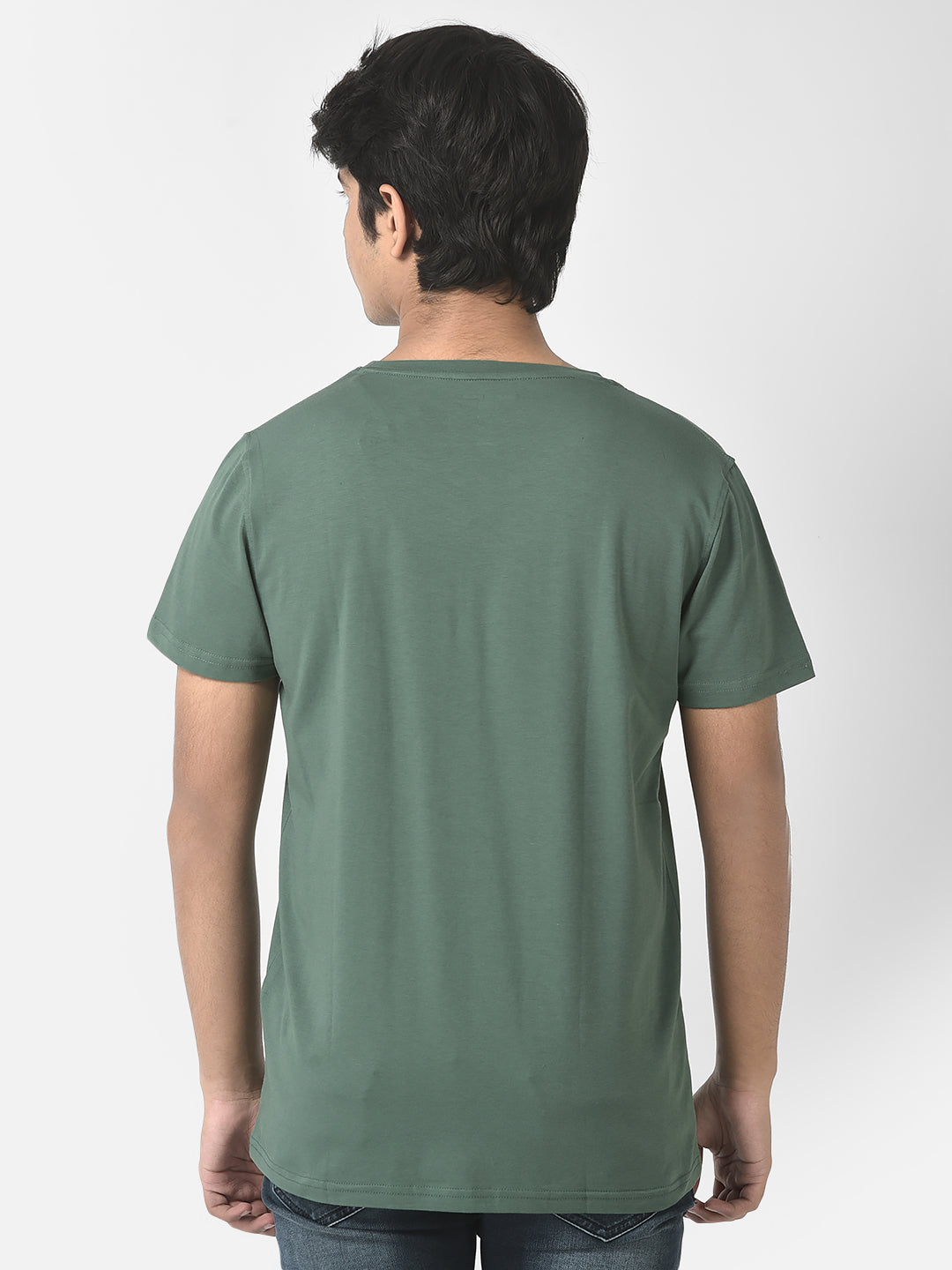 Green Typographic Brand-Logo T-Shirt-Boys T-Shirts-Crimsoune Club