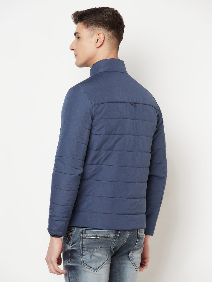 Navy Blue Padded Jacket - Men Jacket