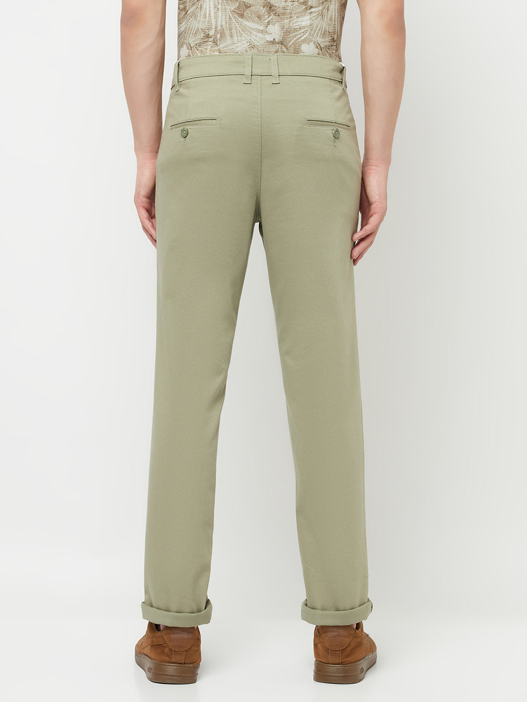 Olive Casual Trousers - Men Trousers