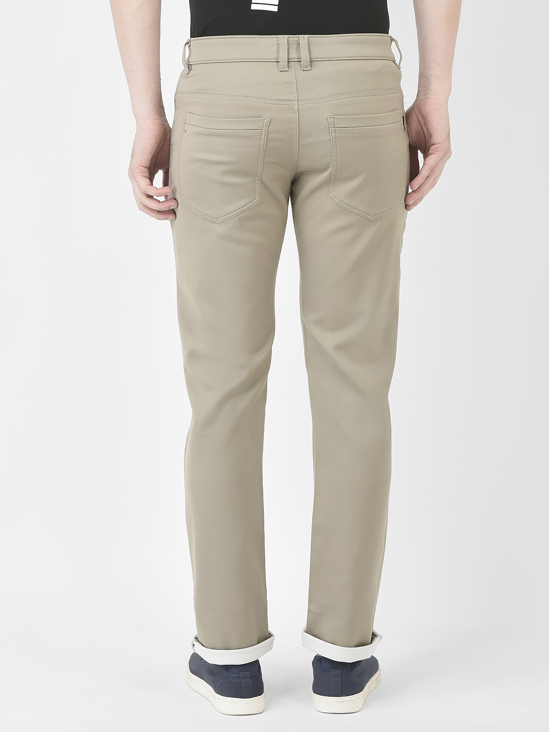  Slim-Fit Light Grey Trousers