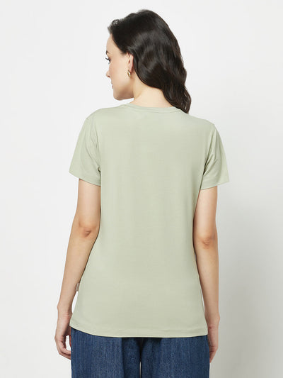 Pista Green Typographic T-Shirt
