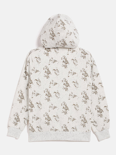 White Floral Hooded Sweatshirt - Girls Sweatshirts