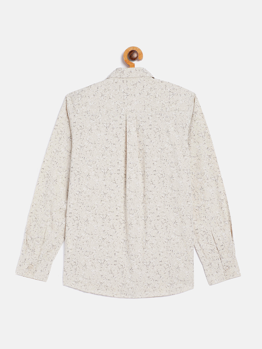 Beige Printed Casual Shirt - Boys Shirts