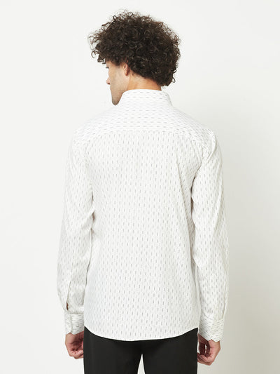  White Geometric Shirt