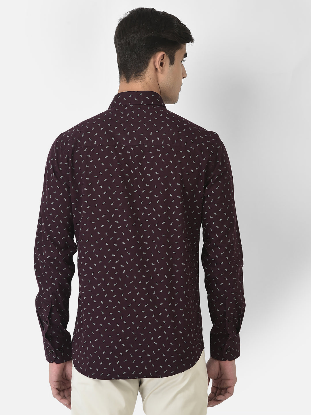  Maroon Shirt in Floral Print