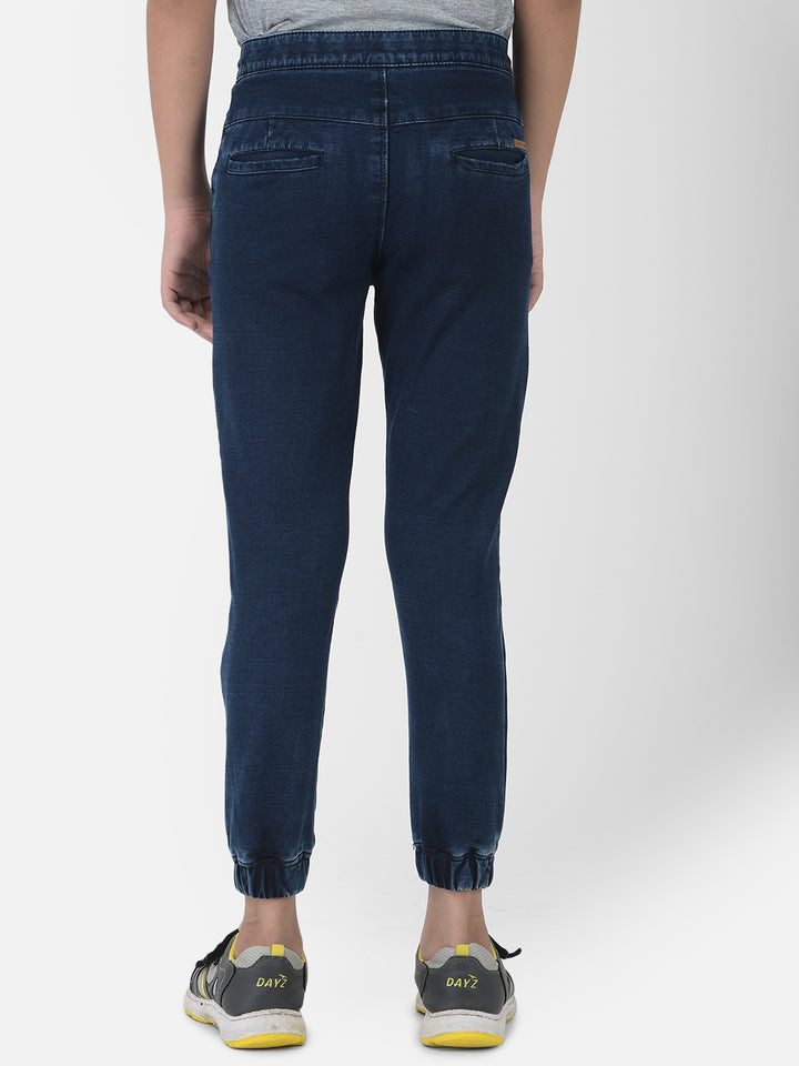 Navy Blue Denim Joggers - Boys joggers