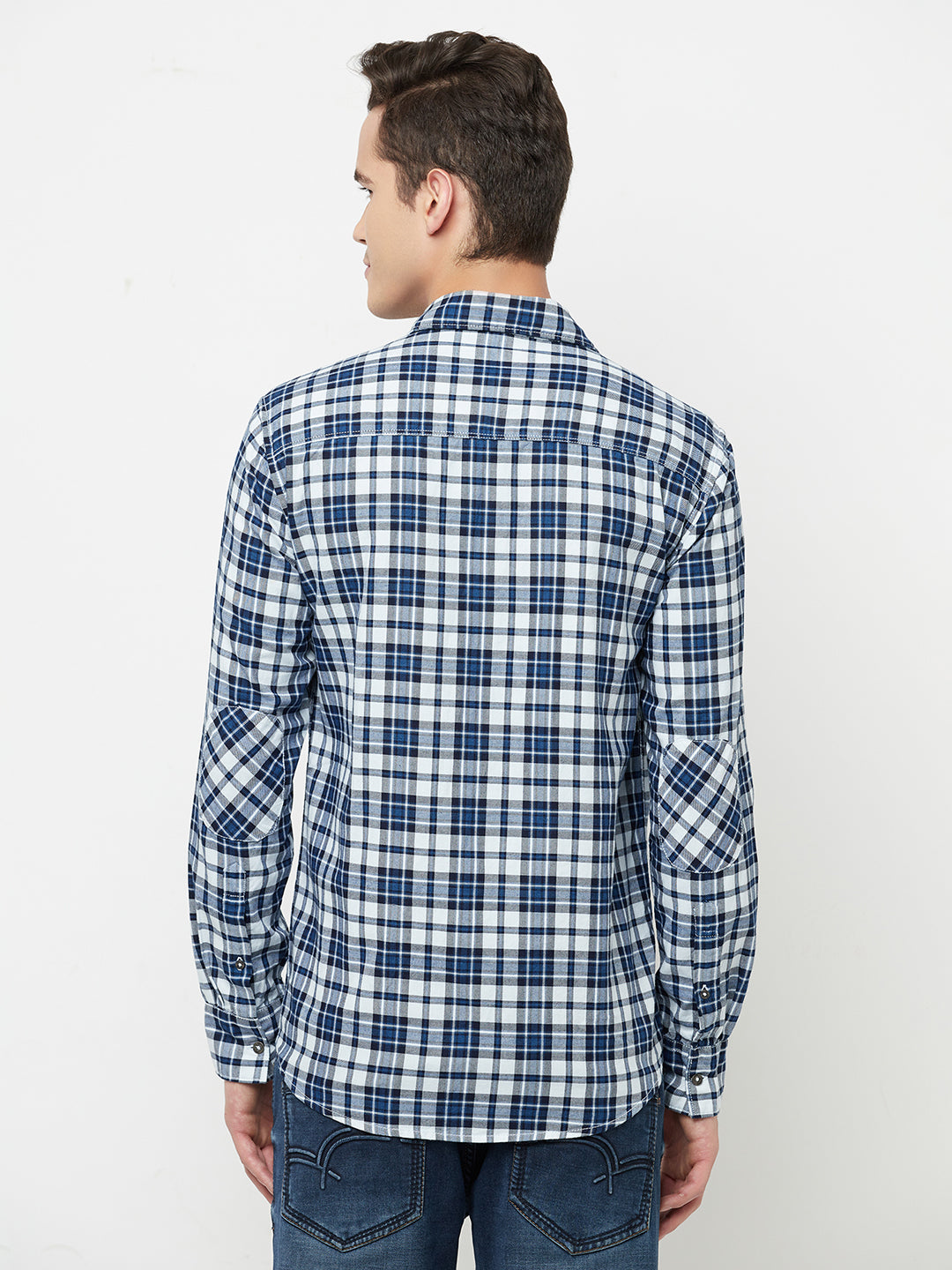Blue Checked Shirt - Men Shirts