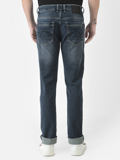  Navy Blue Light-Washed Jeans