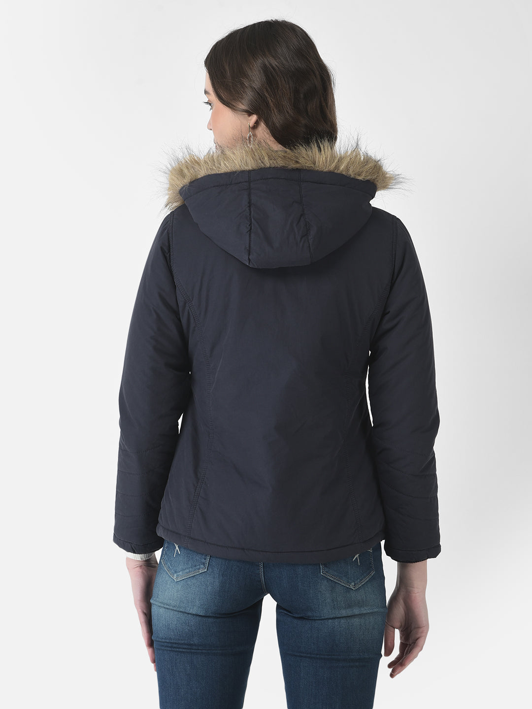  Lightly Padded Navy Blue Jacket