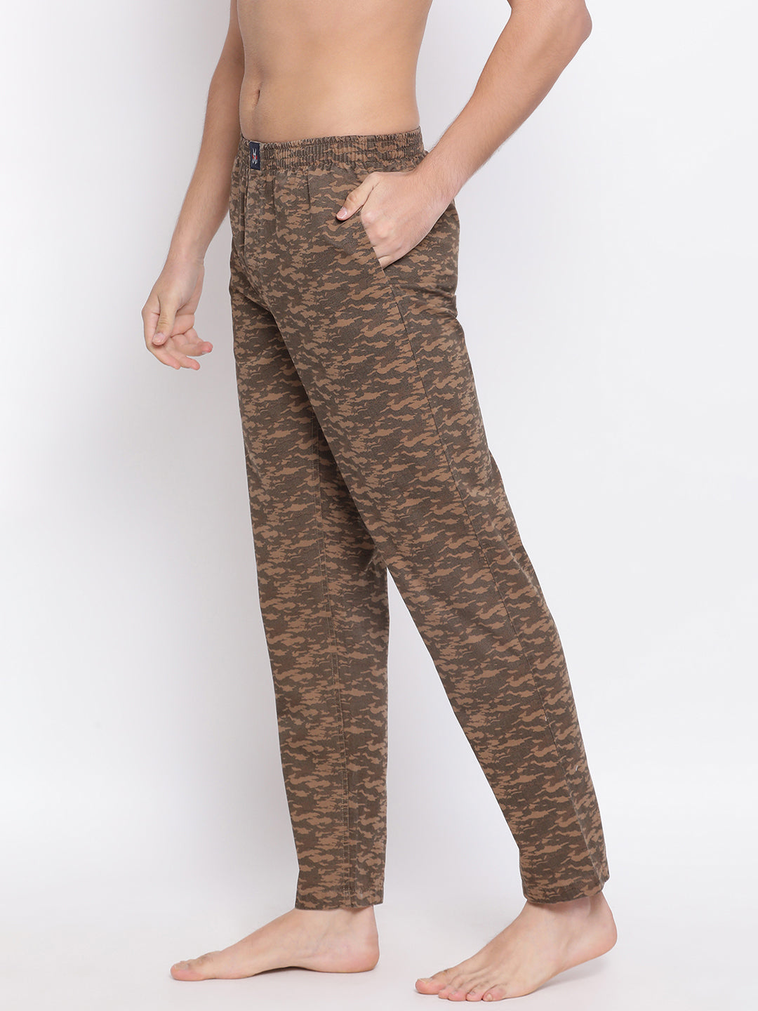 Brown Printed Slim fit Lounge Pants - Men Lounge Pants