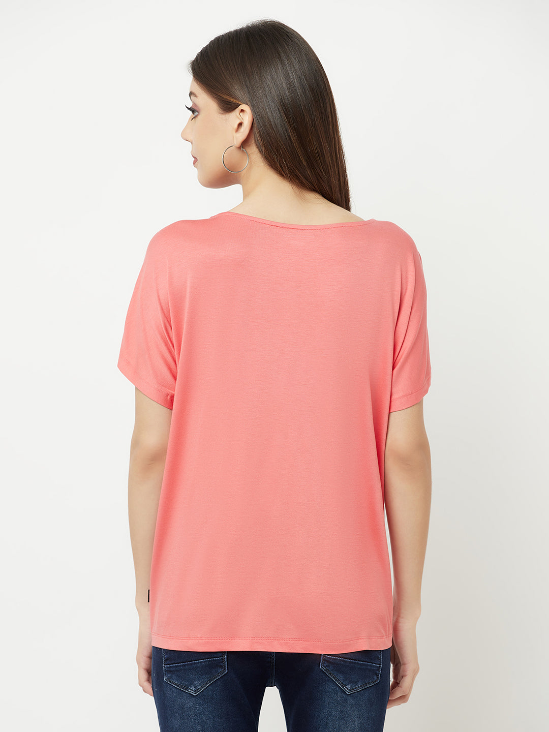 Pink Round Neck T-Shirt - Women T-Shirts