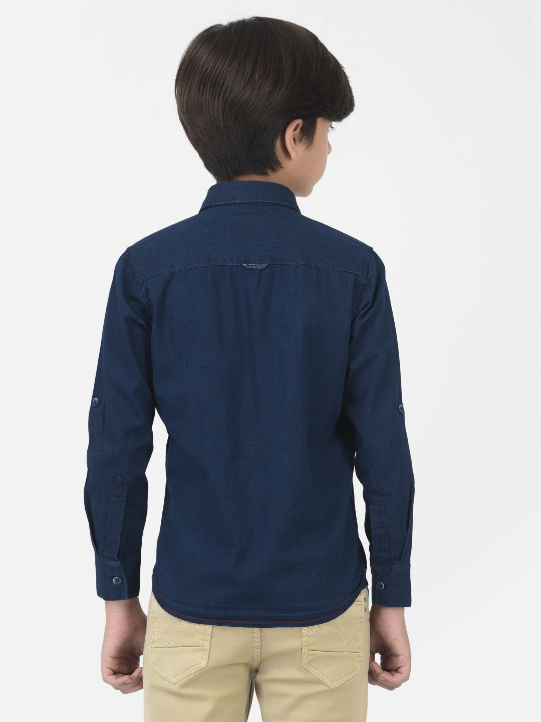 Navy Blue Denim Shirt - Boys Shirts
